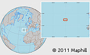 Gray Location Map of the area around 41° 16' 52" N, 15° 13' 29" W