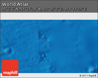 Physical 3D Map of the Area around 41° 16' 52" N, 160° 43' 29" E