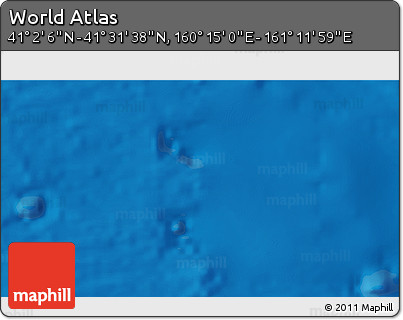 Physical 3D Map of the Area around 41° 16' 52" N, 160° 43' 29" E