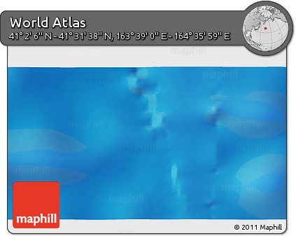 Physical 3D Map of the Area around 41° 16' 52" N, 164° 7' 30" E