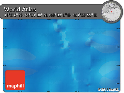Physical Map of the Area around 41° 16' 52" N, 164° 7' 30" E