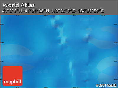 Physical Map of the Area around 41° 16' 52" N, 164° 7' 30" E