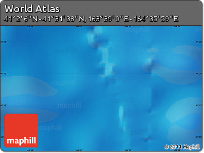Physical Map of the Area around 41° 16' 52" N, 164° 7' 30" E