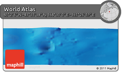 Physical Panoramic Map of the Area around 41° 16' 52" N, 164° 58' 29" E