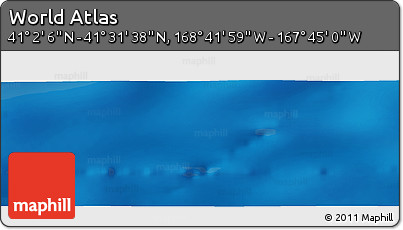 Shaded Relief Panoramic Map of the Area around 41° 16' 52" N, 168° 13' 29" W