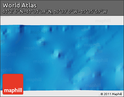 Physical 3D Map of the Area around 41° 16' 52" N, 16° 4' 29" W