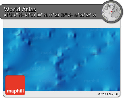 Physical 3D Map of the Area around 41° 16' 52" N, 16° 55' 29" W