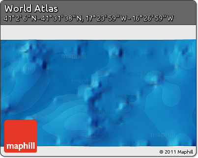 Political 3D Map of the Area around 41° 16' 52" N, 16° 55' 29" W