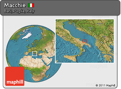 Satellite Location Map of Macchie