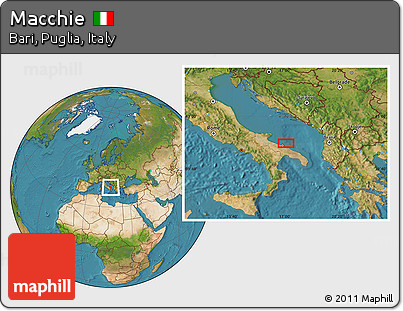 Satellite Location Map of Macchie
