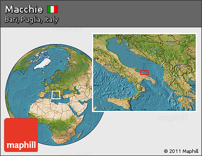 Satellite Location Map of Macchie