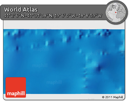 Physical 3D Map of the Area around 41° 16' 52" N, 18° 37' 30" W