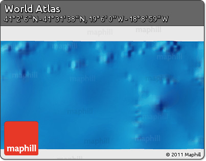 Physical 3D Map of the Area around 41° 16' 52" N, 18° 37' 30" W
