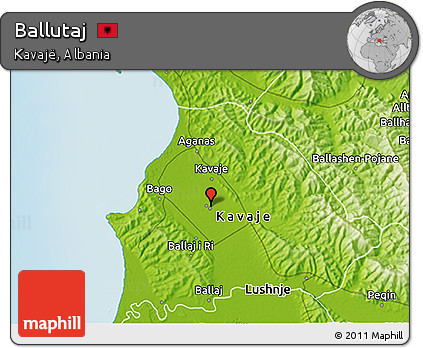 Physical 3D Map of Ballutaj