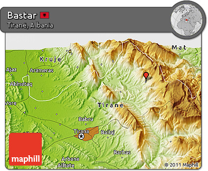 Physical 3D Map of Bastar