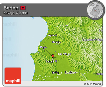 Physical 3D Map of Beden