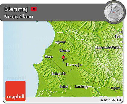 Physical 3D Map of Blerimaj