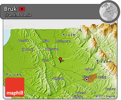 Physical 3D Map of Bruk