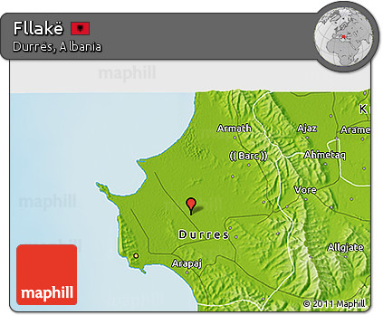 Physical 3D Map of Fllakë