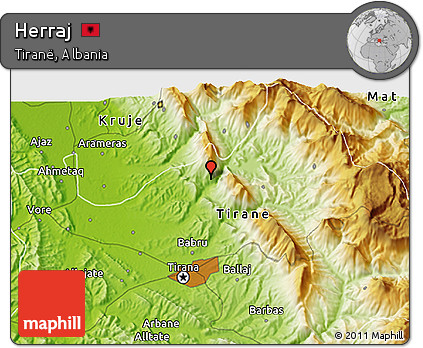 Physical 3D Map of Herraj