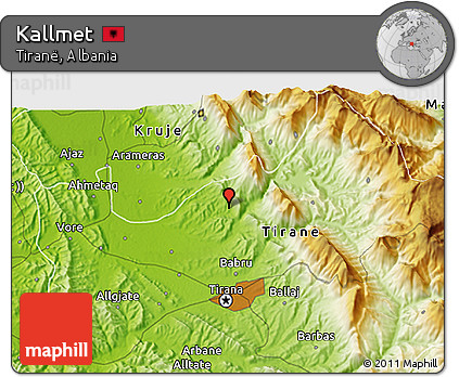 Physical 3D Map of Kallmet