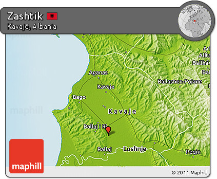 Physical 3D Map of Zashtik