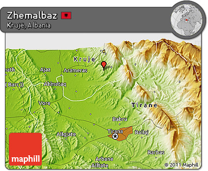 Physical 3D Map of Zhemalbaz