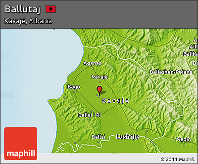 Physical 3D Map of Ballutaj