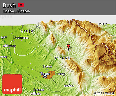 Physical 3D Map of Besh