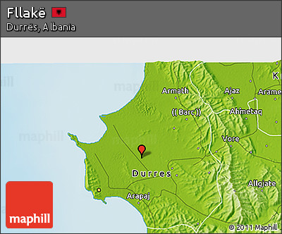 Physical 3D Map of Fllakë