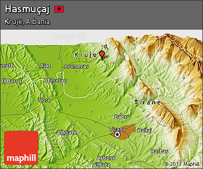 Physical 3D Map of Hasmuçaj