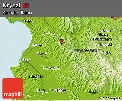 Physical 3D Map of Kryezi