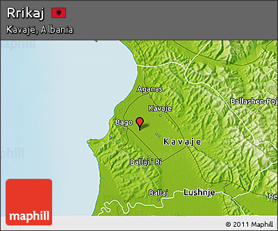 Physical 3D Map of Rrikaj