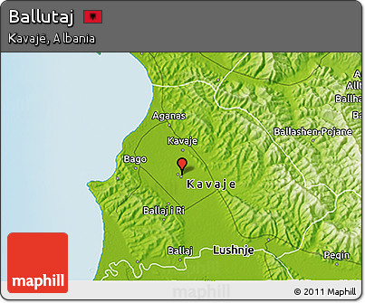 Physical 3D Map of Ballutaj