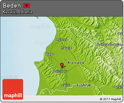 Physical 3D Map of Beden