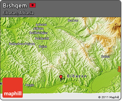 Physical 3D Map of Bishqem
