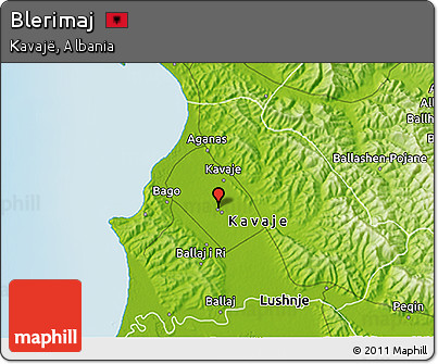 Physical 3D Map of Blerimaj