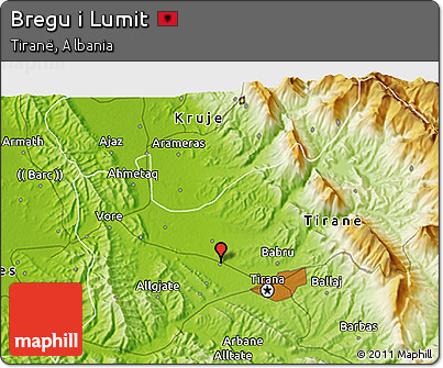 Physical 3D Map of Bregu I Lumit