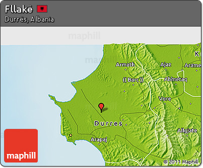 Physical 3D Map of Fllakë