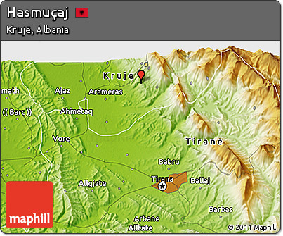 Physical 3D Map of Hasmuçaj