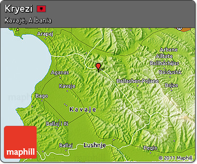 Physical 3D Map of Kryezi