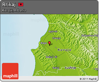 Physical 3D Map of Rrikaj