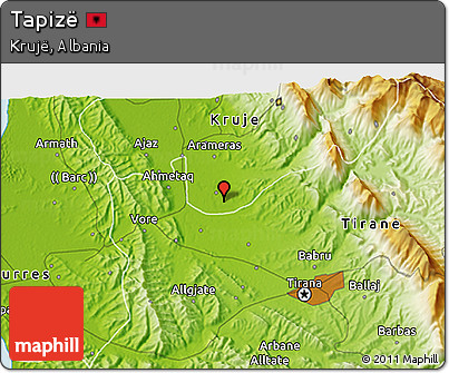 Physical 3D Map of Tapizë