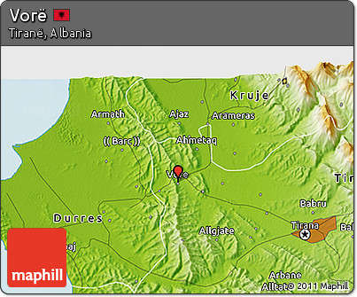 Physical 3D Map of Vorë
