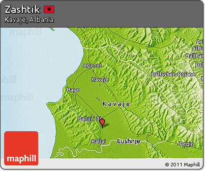 Physical 3D Map of Zashtik
