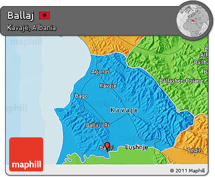 Political 3D Map of Ballaj