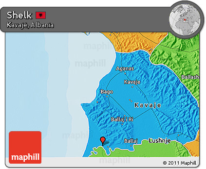 Political 3D Map of Shelk