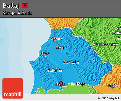 Political 3D Map of Ballaj
