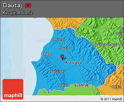 Political 3D Map of Dautaj