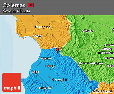 Political 3D Map of Golemas